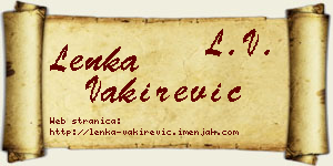 Lenka Vakirević vizit kartica